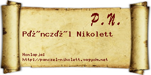 Pánczél Nikolett névjegykártya